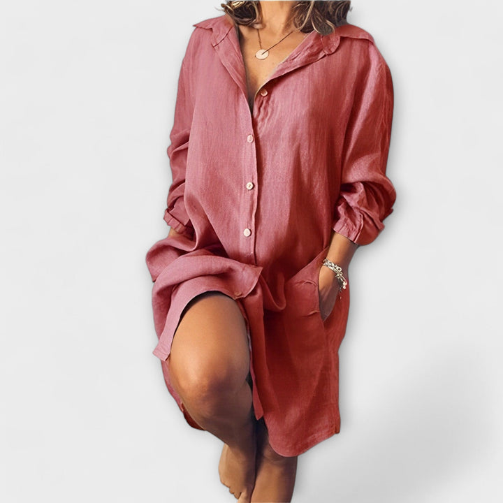 Lehká lněná blůza na každodenní nošení