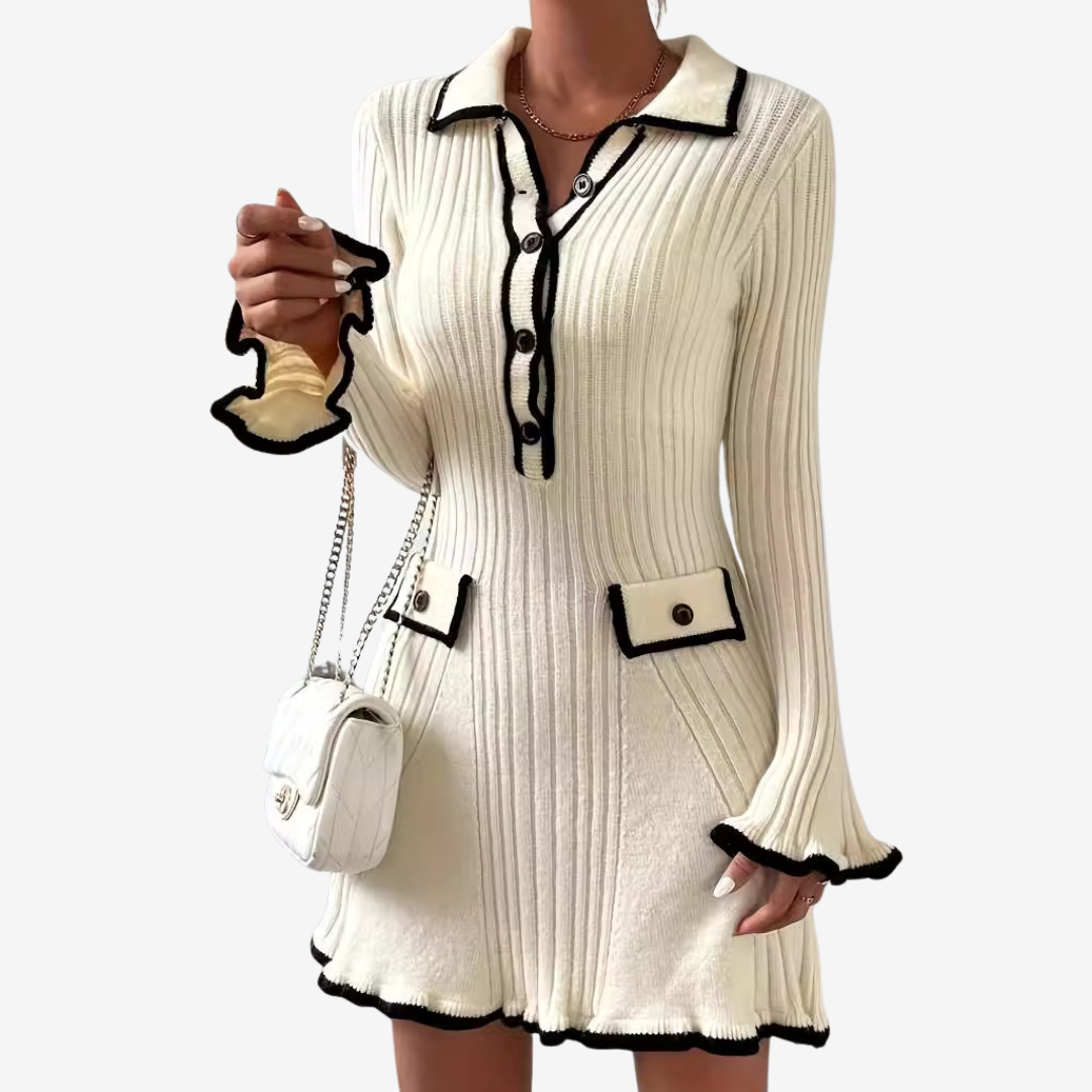 Hetty - Pletené šaty na snadné oblékání s texturou