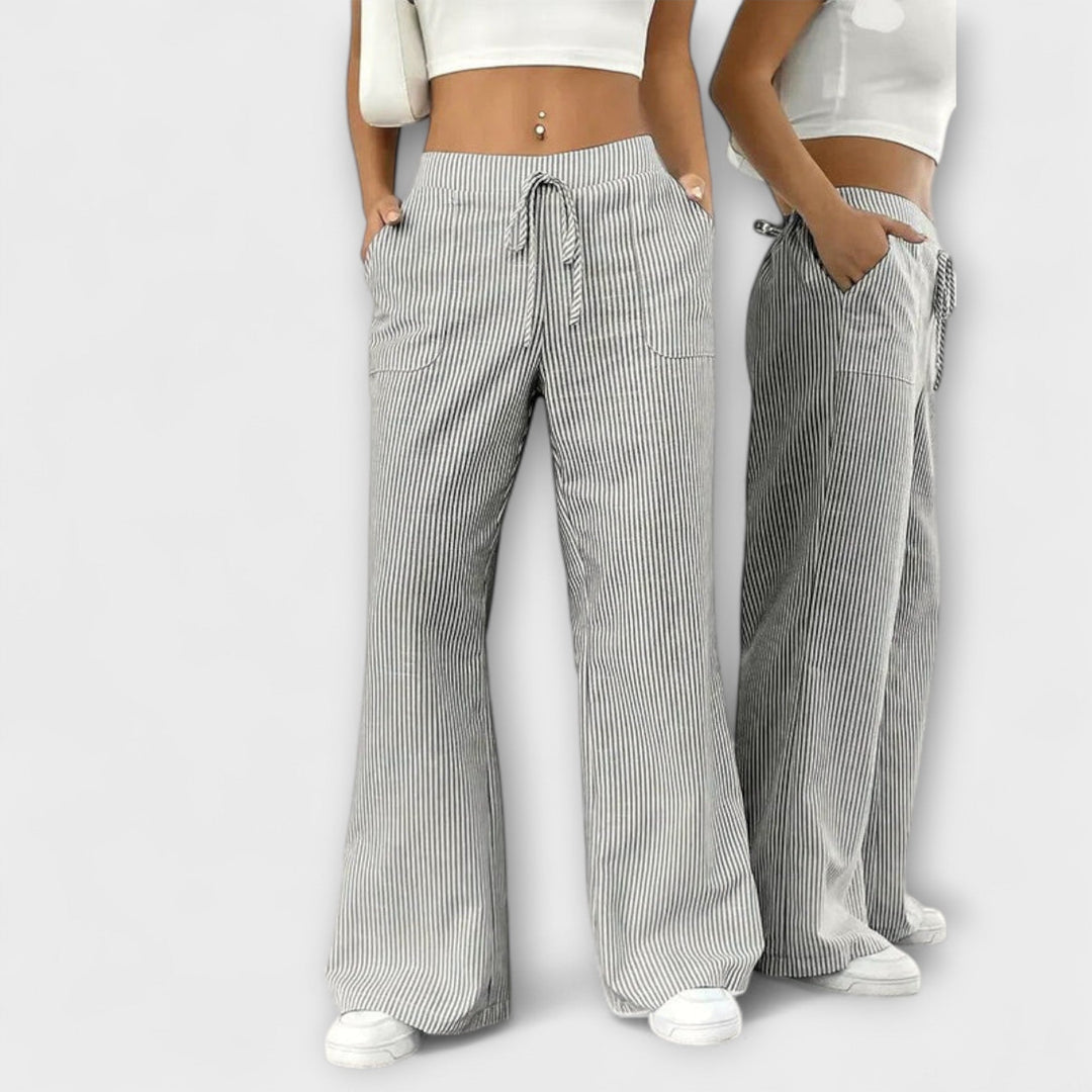 Dominique - Elegantní široké kalhoty s pohodlným střihem