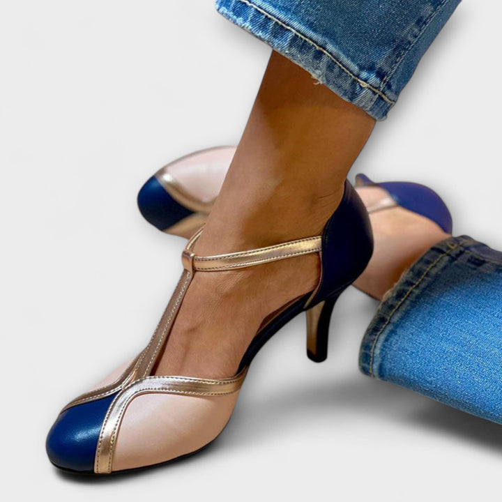 Alessia – Dvoubarevná elegance s T-řemínkem