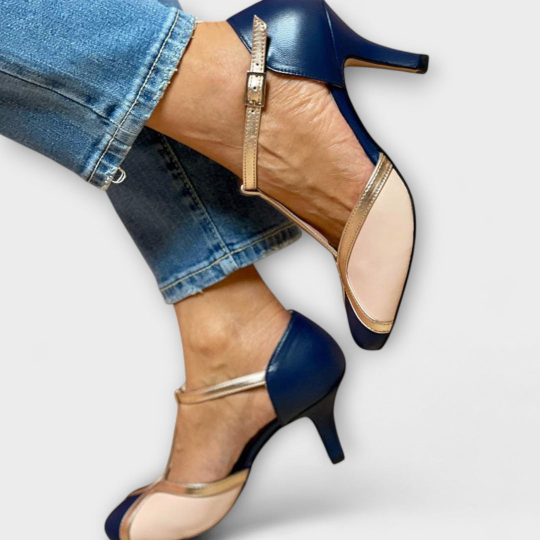 Alessia – Dvoubarevná elegance s T-řemínkem