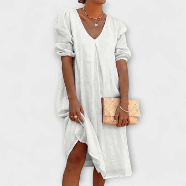 Fanny - Elegantní letní šaty s háčkovanými detaily