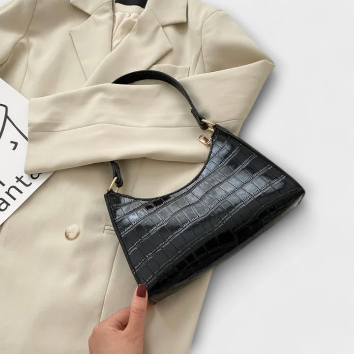 Valerie - Lesklá kožená taška přes rameno