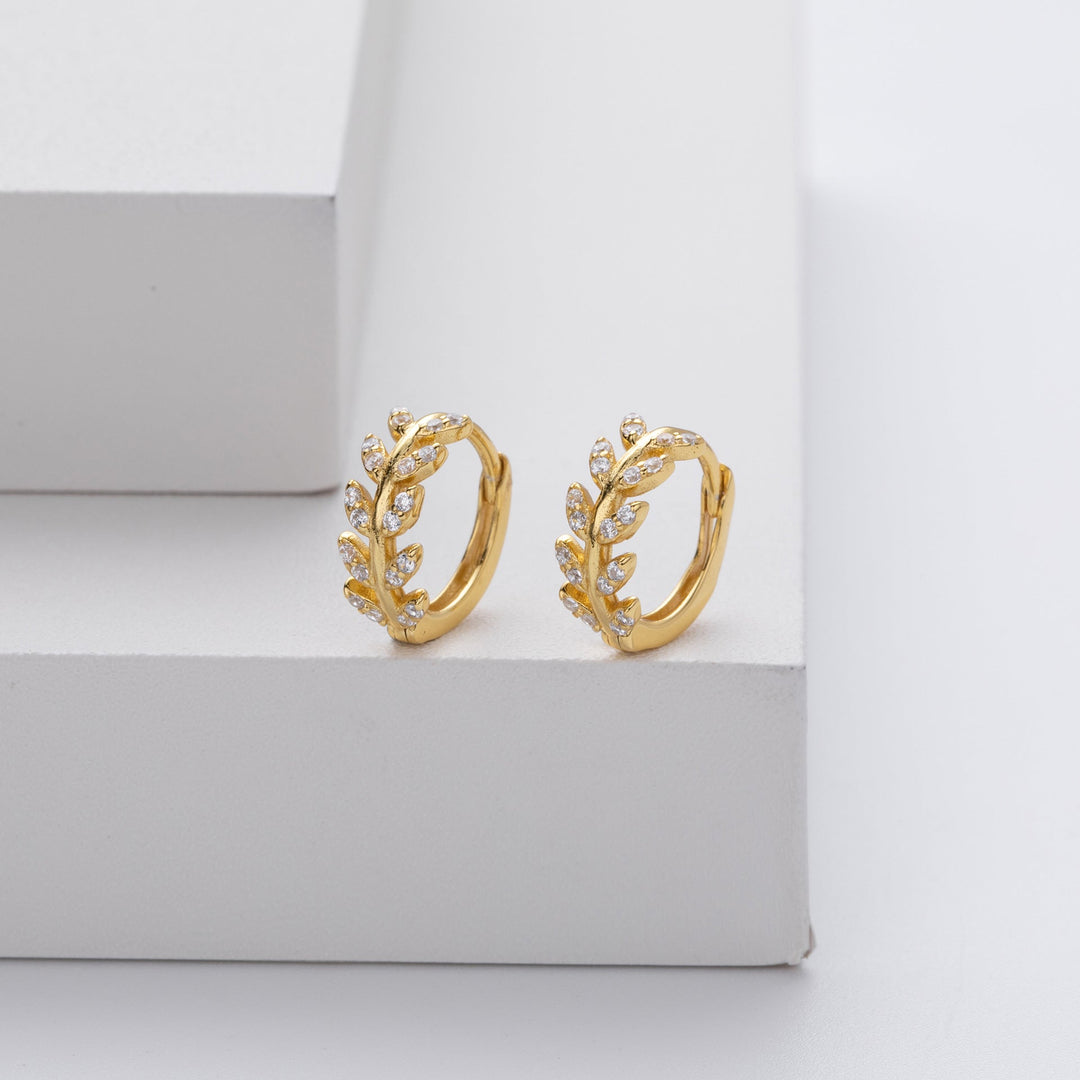 Listové Stříbrné Náušnice