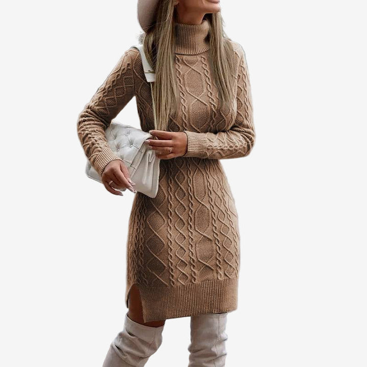 Anisa - Pletené šaty s copánkovým vzorem