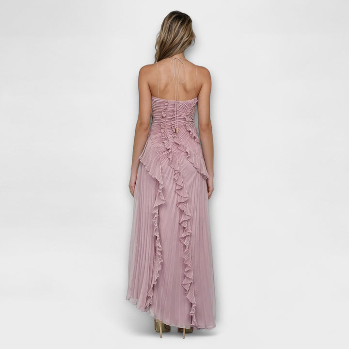 Elisia - Elegantní bezramenné dlouhé šaty