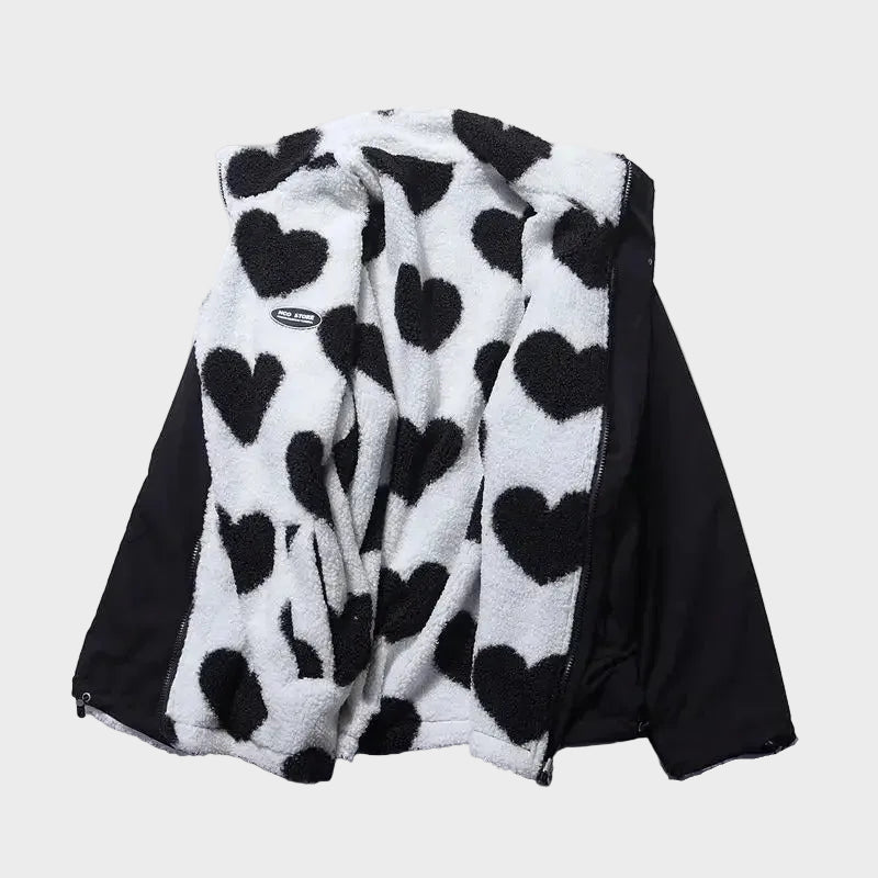 Kladno - Oboustranná bunda s srdíčky