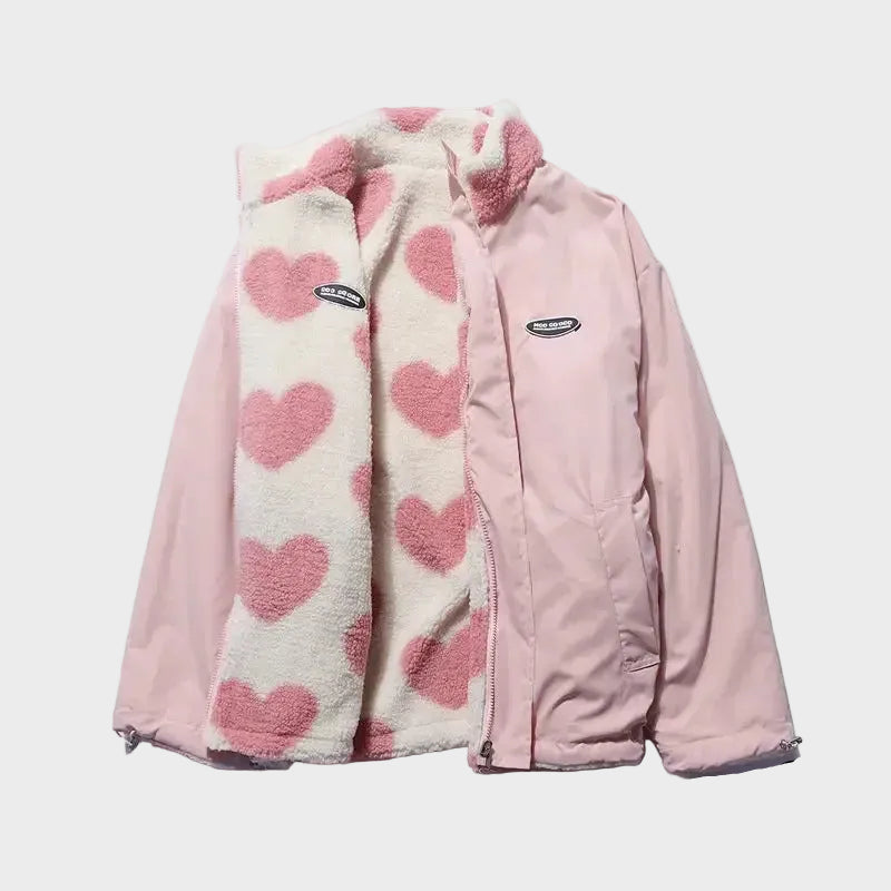 Kladno - Oboustranná bunda s srdíčky