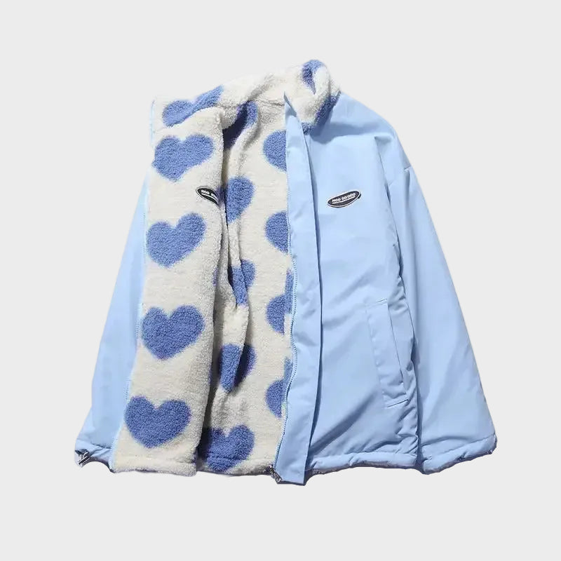 Kladno - Oboustranná bunda s srdíčky