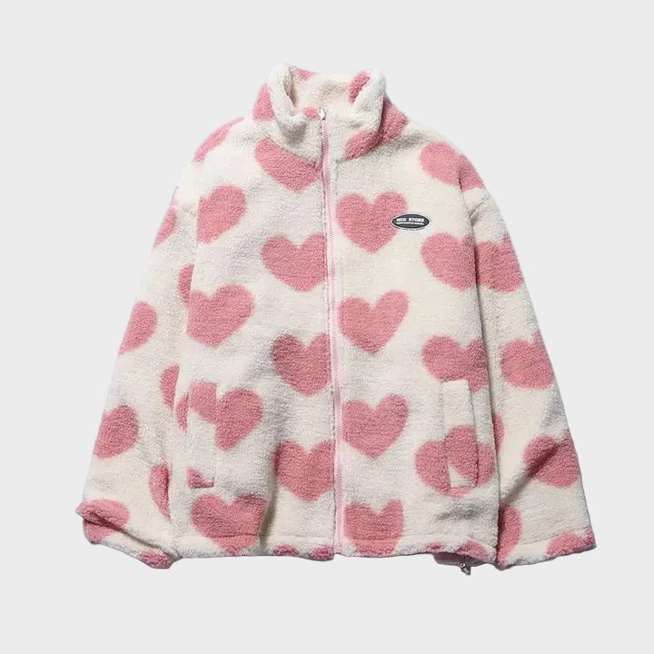 Kladno - Oboustranná bunda s srdíčky