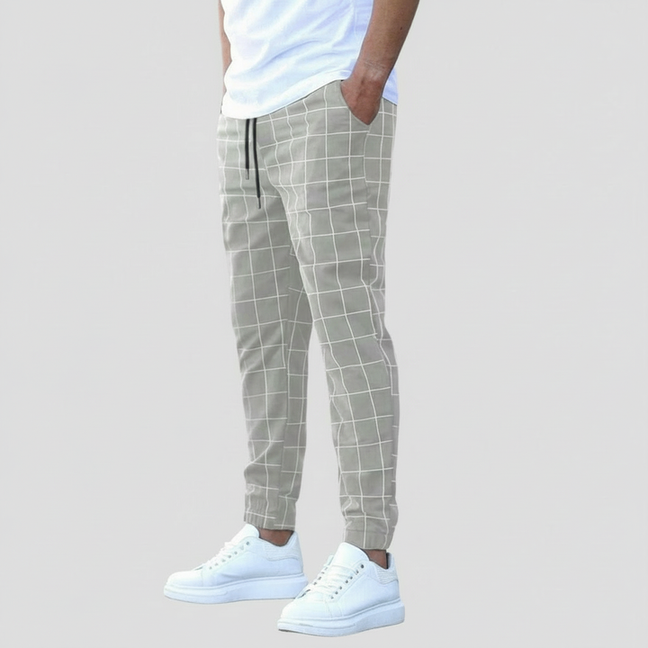 Shane | Elegantní Jogger Kalhoty s Károvaným Vzorem