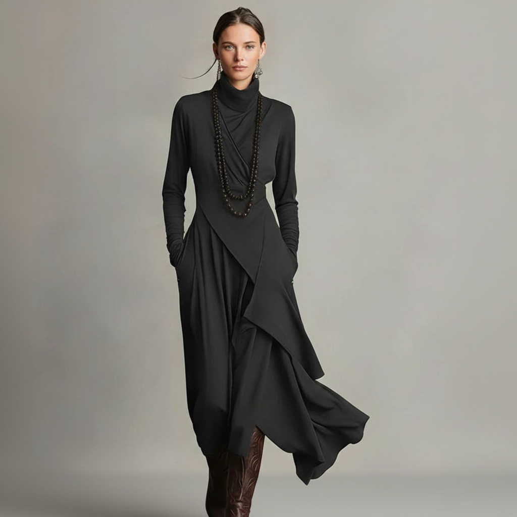 Natalia - Elegantní drapované šaty