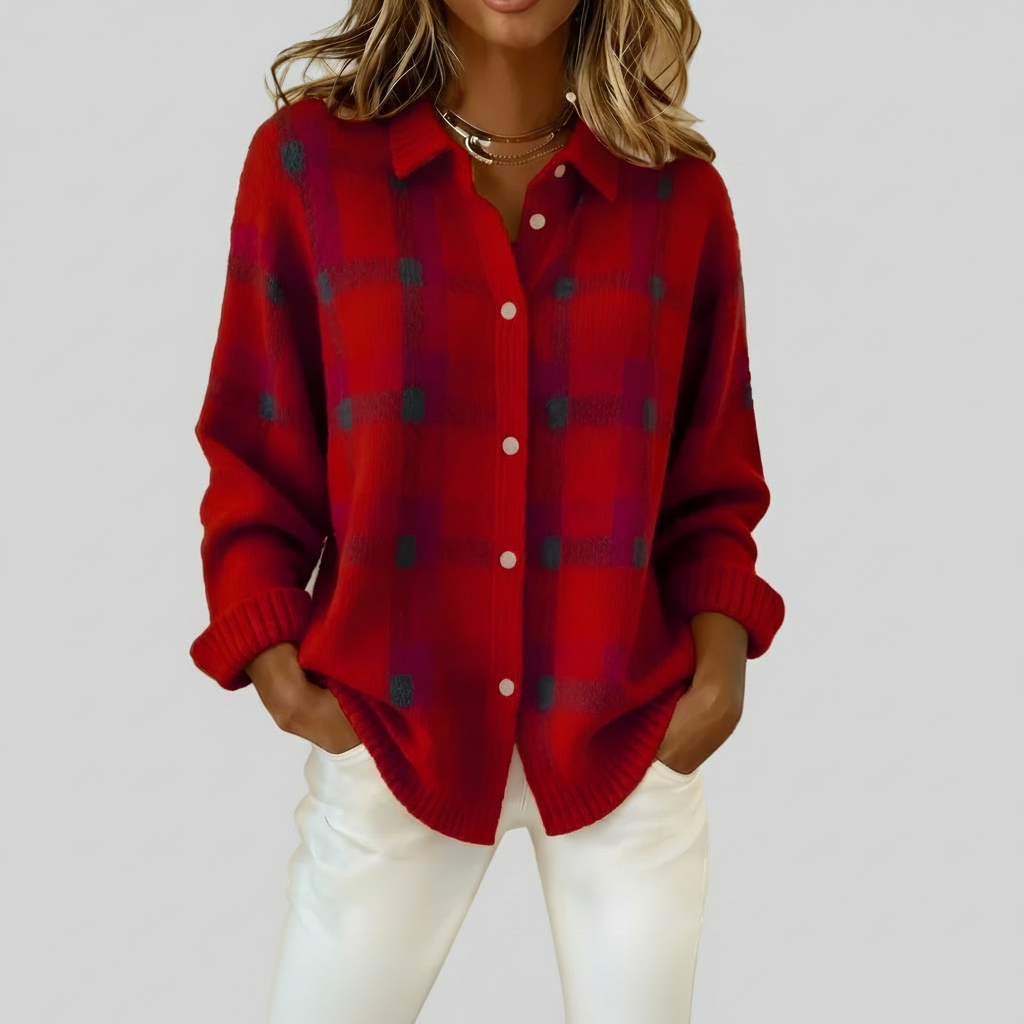 Tesa - Kostkovaný Pletený Vesta