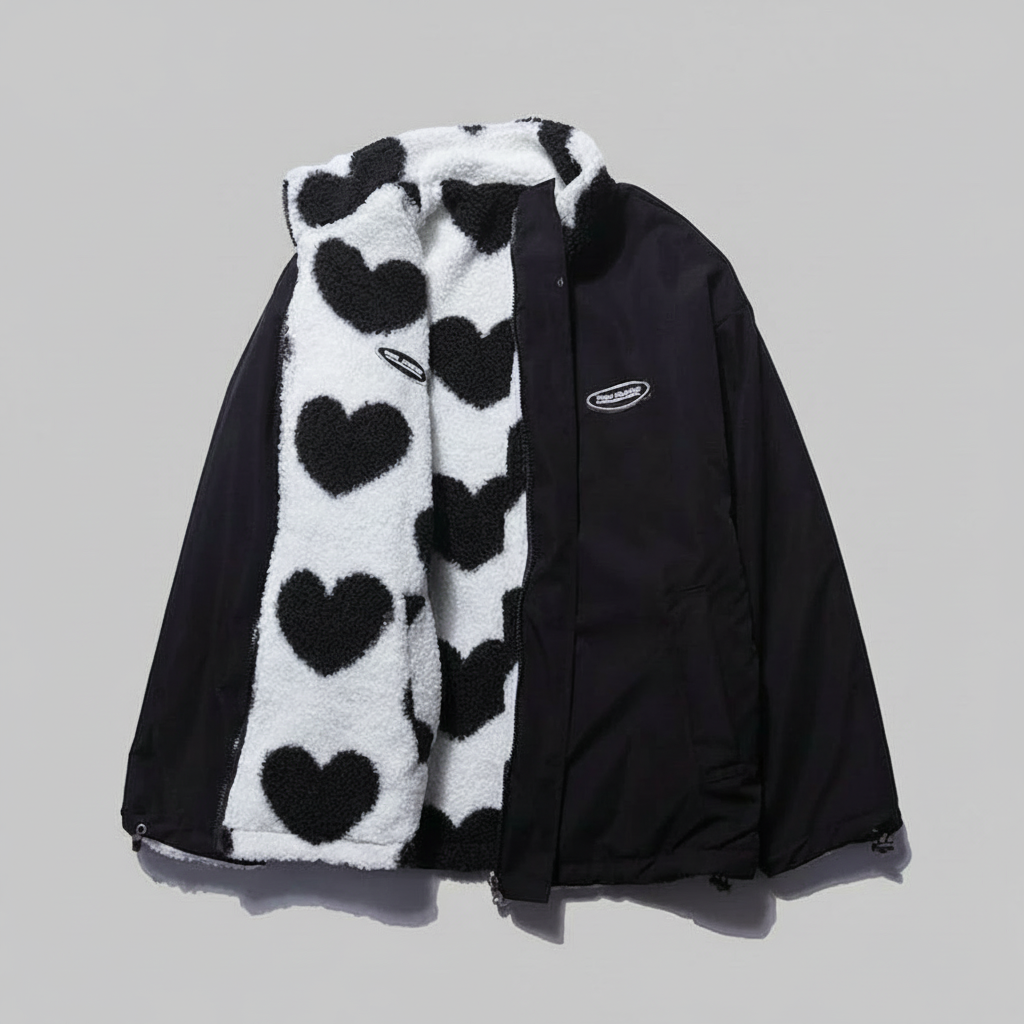 Zora - Srdcový oboustranný kabát