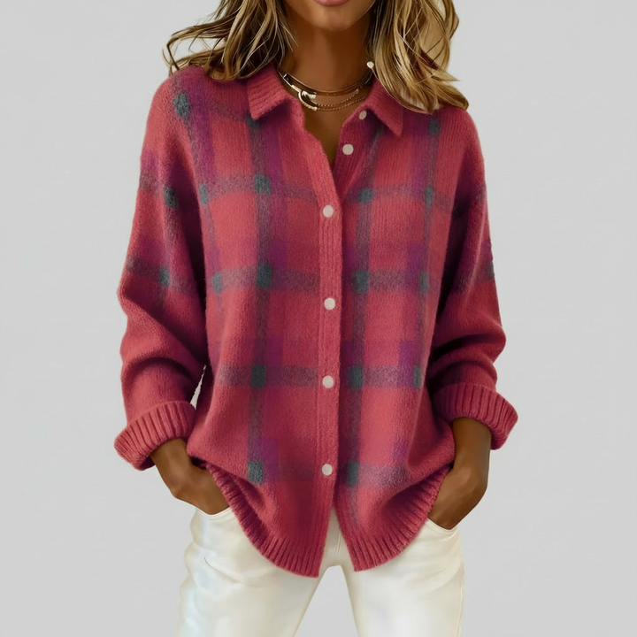 Tesa - Kostkovaný Pletený Vesta