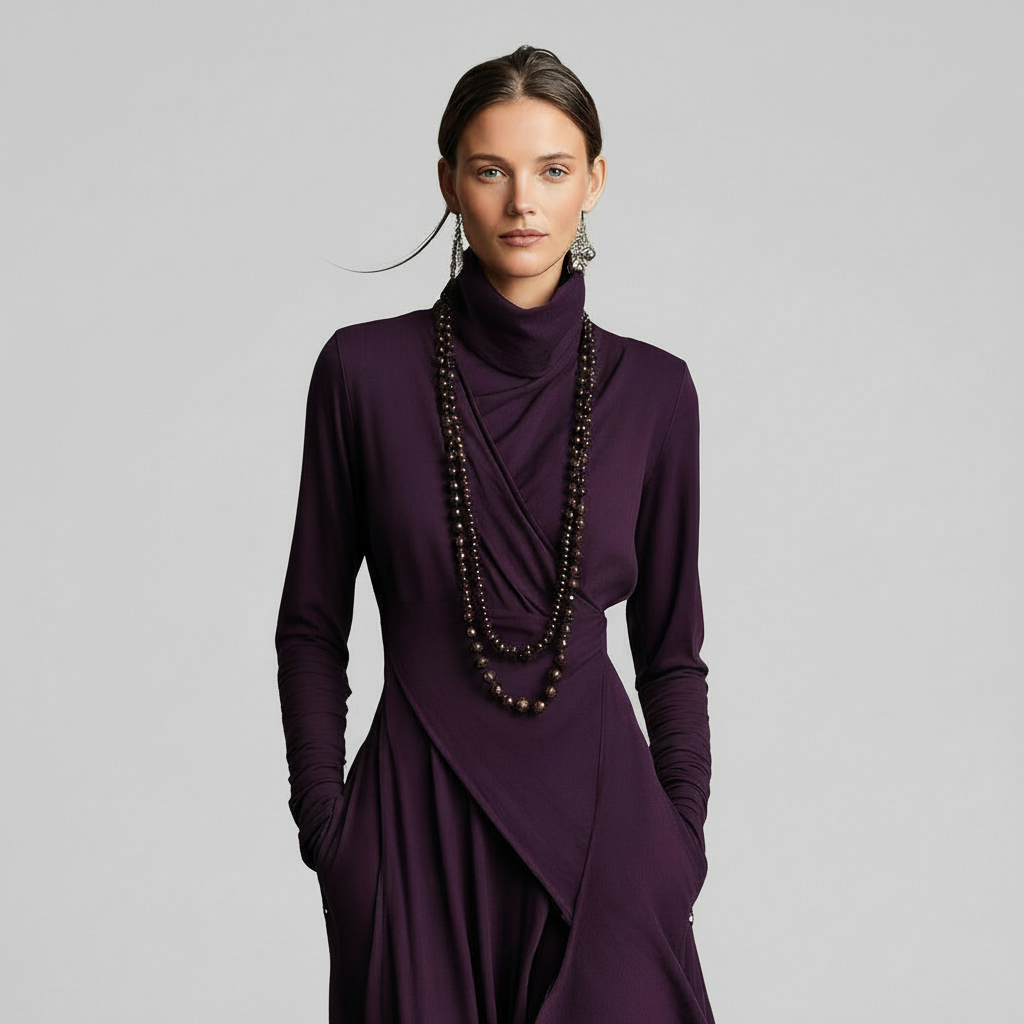 Natalia - Elegantní drapované šaty