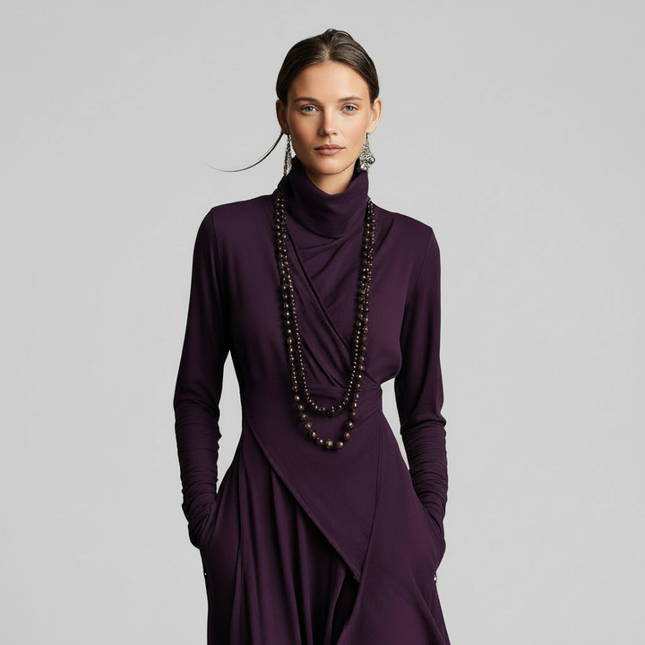 Natalia - Elegantní drapované šaty