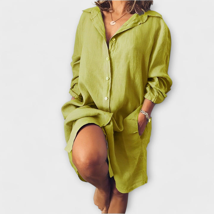 Lehká lněná blůza na každodenní nošení